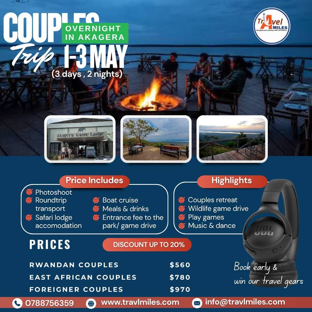 Couple’s Trip / 3 days -2nights trip to Akagera 