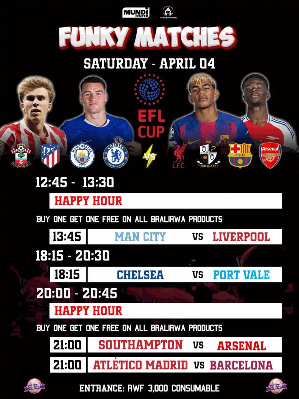 EFL CUP 1/4 FINALS